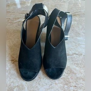 Marc Fisher black suede wedge heels. Size 8.5M